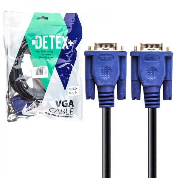 کابل VGA برند دیتکس پلاس (+DETEX) طول 3 متر-1